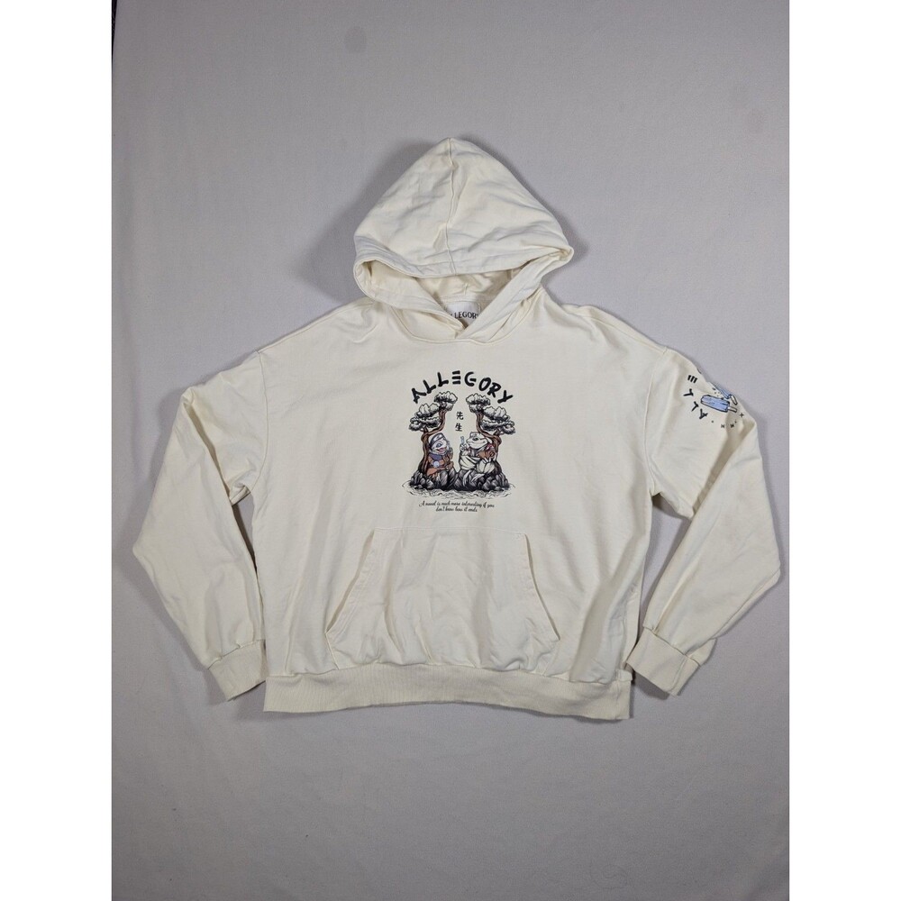 Allegory Frog Novel Popsicle Cream Hoodie Pullover Size XL Anime Streetwear